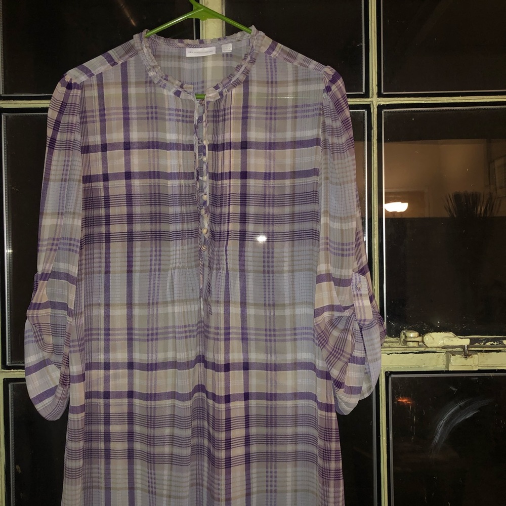 Plaid New York & Company shirt